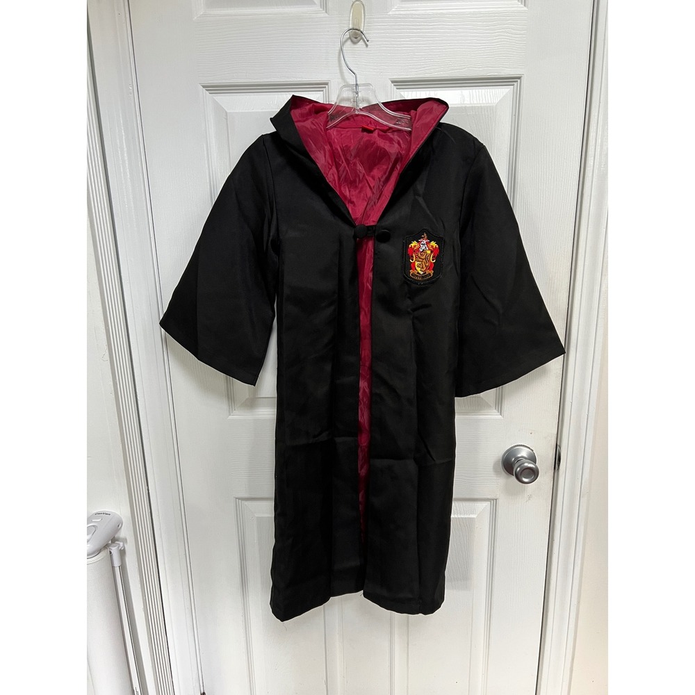 Harry Potter Gryffindor Wizard Robe Kids Small Black Burgundy Hooded Costume